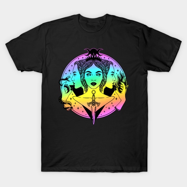 Hecate triple goddess T-Shirt by OccultOmaStore